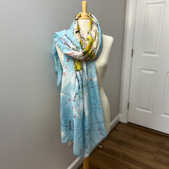 NEW Annabel Trends Aussie Australia Map Scarf - Picture 2 of 9